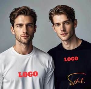 Sifot Vente en gros Designer T-shirt noir sport ajusté avec logo personnalisé T-shirt 3D haute qualité sérigraphie - Product Image 1
