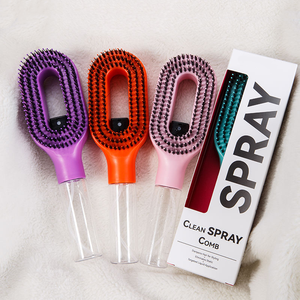 2026 Neueste 2-in-1 Nylon-Haarbürste + Glätteisen + Massagebürste Antistatisch Entwirrt <span class=keywords><strong>Haare</strong></span> - Product Image 1