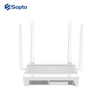 XGSPON ONU Modem WIFI 2 pot, Modem serat optik ONU 2.4G/5G dengan WIFI 6 4 GE harga pabrik