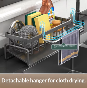 Organisateur d'évier multifonctionnel, support à éponge, support à éponge pour évier antirouille, organisateur d'évier <span class=keywords><strong>de</strong></span> cuisine multifonctionnel - Product Image 3