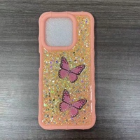 Coque de téléphone papillon diamant pour iPhone 17 16 15 14 13 12 et Samsung A17 A07 A17 A06, motif bambou, design scintillant