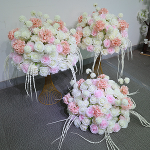 Vente en gros roses blanches artificielles hortensias roses <span class=keywords><strong>frange</strong></span> pour mariage arrangements floraux de vacances pour la Saint-Valentin Thanksgiving - Product Image 3