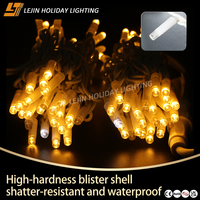 Guirlande lumineuse LED blanche chaude en caoutchouc pur, étanche IP65, pour décoration commerciale de Noël, de mariage et de fêtes, extérieur, 10 m, garantie 2 ans