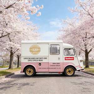 Camion de restauration électrique entièrement équipé, certifié CE, pour café, glaces, snacks, commerce extérieur et activité commerciale en plein air - Product Image 1
