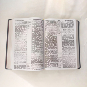 <span class=keywords><strong>Biblia</strong></span> Sagrada Superior con Bordes Plateados, Papel de Seda de 140 g/m², Regalo de Bautismo, Impresión de Libros Religiosos de Lujo - Product Image 3