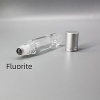 Bouteille de parfum en verre de 10ml avec rouleau de jade bouteille d'huile de parfum ronde vide rouleau de pierre précieuse bouteille de parfum personnalisée