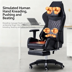 Chaise de jeu ergonomique réglable avec dossier, massage complet du corps par pétrissage et chauffage, <span class=keywords><strong>repose</strong></span>-pieds, fabrication OEM - Product Image 5