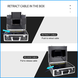 Caméra d'inspection de tuyau d'égout 7 "écran et enregistrement vidéo objectif 1 pouce + 1080P + zoom 36X + câble en fibre de verre de 65 pieds - Product Image 4