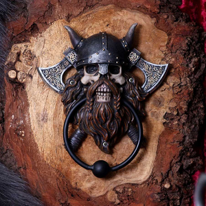 Nuevo Regalo de Halloween Transfronterizo: Colgante de Timbre de Puerta <span class=keywords><strong>Vikingo</strong></span> de Resina Pintado a Mano, Decoración para el Hogar y Fiestas con Ambiente de Terror - Product Image 1