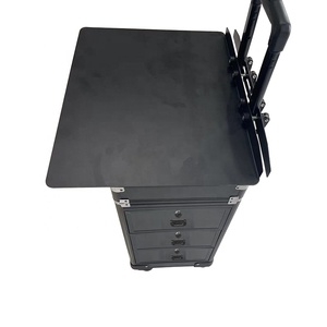 Profesional personalizado multifuncional de acero inoxidable maquillaje permanente tatuaje Trolley Case maleta portátil rotación de 360 grados - Product Image 4
