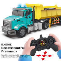 Jouets de camions à benne basculante télécommandés réalistes DWI 2.4G, modèle de camion RC de grande taille avec lumière pour enfants
