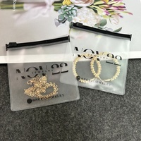 Logotipo impreso de fábrica pequeña joyería de PVC bolsa de plástico con cremallera impresión personalizada bolsa de plástico con cierre de cremallera joyería