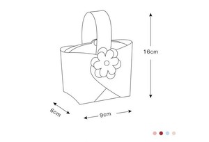 <strong>Small</strong> Faux Leather Wedding Candy Hand Bag Gift Box with Button Elegant Leather Candy <strong>Basket</strong> for Weddings - Product Image 6