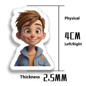 Anime de dessin animé pour la vente de marchandises, version Q, deux dimensions, demi-corps, impression <span class=keywords><strong>photo</strong></span> numérique écologique, acrylique, forme personnalisée - Product Image 4