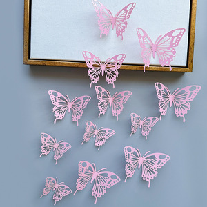 12 Piezas de Decoración de Pastel con Mariposas 3D en Color Pastel, Adorno de Pastel con Mariposas Huecas, Decoración para Cupcakes, Adhesivos de Pared para Habitación Infantil, Decoración para Fiestas de Boda - Product Image 4