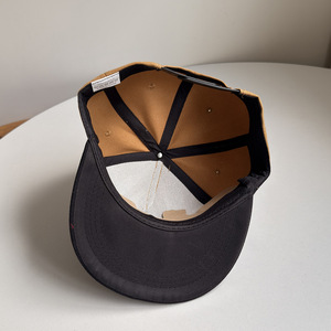 Etiqueta Redonda Tejida Personalizada, Seis Paneles, Visera Plana, Algodón, Dos Tonos, Deporte, Exterior, Gorra de Béisbol, Fabricante OEM - Product Image 3
