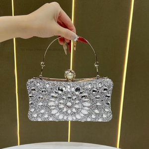 Cross-border New Diamond-encrusted Polyester Women's High-end Fashion <b>Clutch</b> Crossbody Bag Light Luxury Flash Tanjing - Product Image 1