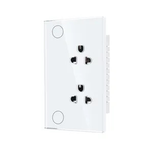 Bingoelec Tuya WiFi Wall Plugs Tempered Glas Remote Control US Smart Sockets and Switches Electrical