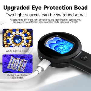 100x cầm tay điện tử kỹ thuật số kính hiển vi với 2 inch IPS màn hình LED ánh sáng kết nối PC - Product Image 4