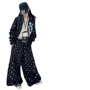 Completo due pezzi casual da <span class=keywords><strong>bambina</strong></span> stile coreano con pois e patchwork digitale, collezione Primavera 2026 - Product Image 5