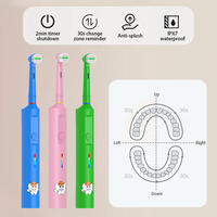 Brosse à dents électrique intelligente pour enfants - Conception rotative portable, usage domestique, étanche IPX7, autonomie de 15 jours