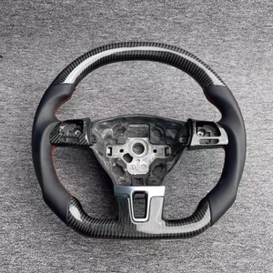 Volante de fibra de carbono de cuero Nappa modificado para VW <span class=keywords><strong>GTI</strong></span> <span class=keywords><strong>Golf</strong></span> 6 Scirocco de 6. ª generación, volante de coche Volkswagen - Product Image 5