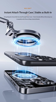 Mains libres en alliage d'aluminium 360 °   Support de téléphone magnétique réglable pour le cou, anti-vibrations, pour caméras d'action et smartphones