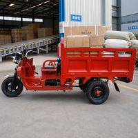 Tricycle de livraison à essence, véhicule utilitaire à 3 roues avec caisse en acier, moteur à essence, longue portée pour la ferme et le marché