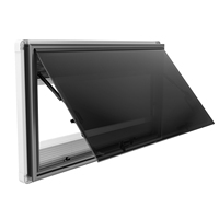 Ventanas de aluminio para caravanas, ventanas de acrílico con mecanismo de apertura y cierre para autocaravanas, caravanas y remolques, 500x450 mm