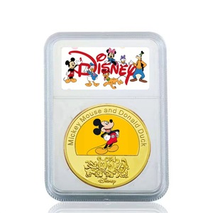 6 designs de pièces commémoratives en or de Donald Duck, <span class=keywords><strong>Minnie</strong></span> Mouse et Goofy, dessins animés américains, plaquées or double face, cadeau de collection - Product Image 2
