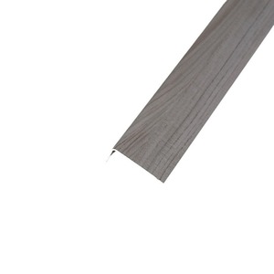 Bande de bord de grain de bois d'alliage d'aluminium de luxe simple coin de garniture de plancher en bois asymétrique pour la lumière de cuisine décorative - Product Image 5
