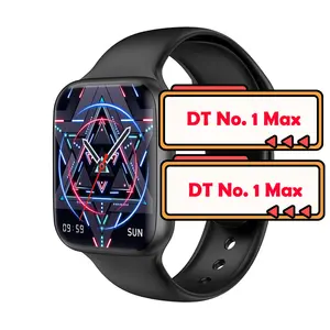 Reloj inteligente con pantalla táctil, reloj inteligente con control del ritmo cardíaco, DT NO 1, 8 MAX, DT 3 + pro, gps, resistente al agua ip68, color negro