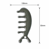Peigne de massage multifonctionnel en alliage de zinc à cinq dents en forme de bambou, gratte-nez, outil de déblocage tendance