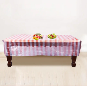 Tùy chỉnh không thấm nước màu đỏ trắng sọc nhựa dùng một lần khăn trải bàn bên Dã Ngoại bảng bao gồm - Product Image 1