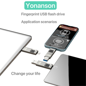 <span class=keywords><strong>Pendrive</strong></span> USB de alta gama con huella dactilar, memoria USB con logotipo personalizado, para publicidad, regalo - Product Image 5