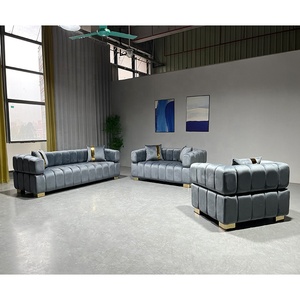Ensemble de canapés modulaires de luxe moderne avec <span class=keywords><strong>design</strong></span> carré et rembourrage en éponge pour salon et usage hôtelier - Product Image 2