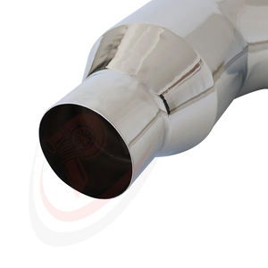 5 inç 8 inç evrensel egzoz kuyruk boruları kamyon için cilalı krom egzoz dirsek ucu egzoz borusu susturucu 45 derece - Product Image 5