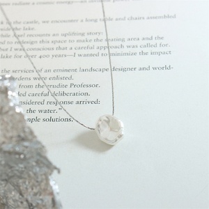 ที่นิยม INS เครื่องประดับสแตนเลสสร้อยคอจี้มุกชุบทองไม่สม่ำเสมอ - Product Image 6