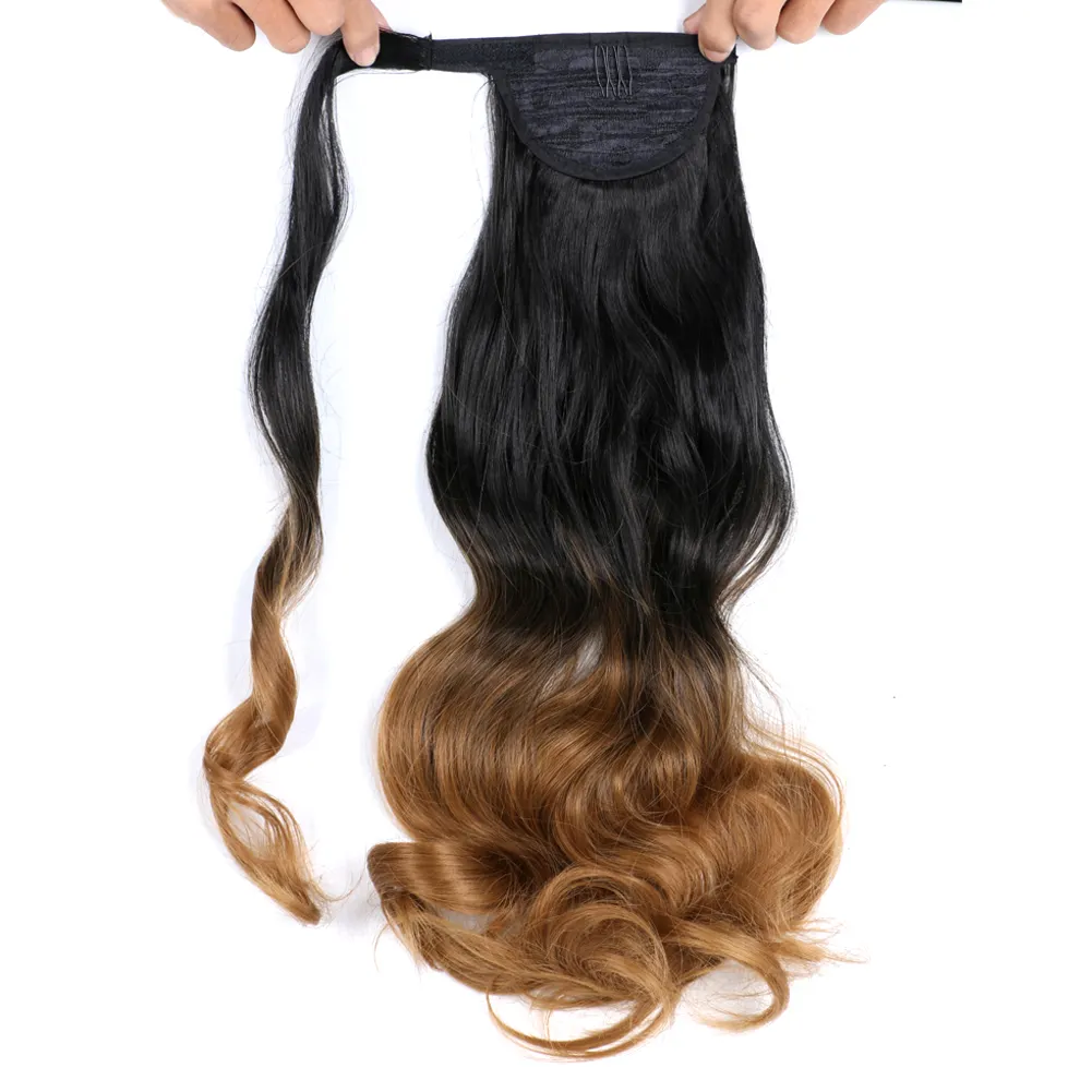 Myzyr длинные прямые Волшебные кудрявые накладные синтетические волосы для конского хвоста 22 дюйма 110 г малайзийские заколки для волос естественный цвет шиньон