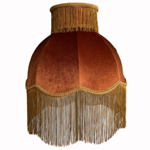 <span class=keywords><strong>Paralume</strong></span> Vittoriano di Lusso, in Velluto con Frange Dorate, <span class=keywords><strong>Paralume</strong></span> Decorativo su Misura per Lampada da Tavolo e Lampada da Terra - Product Image 1