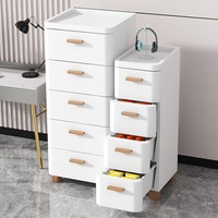 5 couches en plastique Simple chambre meubles armoire tiroir avec poignées vêtements articles divers armoire de rangement