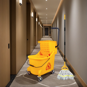 Meilleure Vente Chariot Essoreur Double 36L pour Nettoyage Industriel et Entretien, en Plastique, pour Seaux et Essoreurs de Balai - Product Image 6