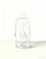 Bouteilles de spiritueux en verre transparent personnalisables de 700 ml/750 ml, forme variée, avec bouchon en bois mat/givré – Vente chaude