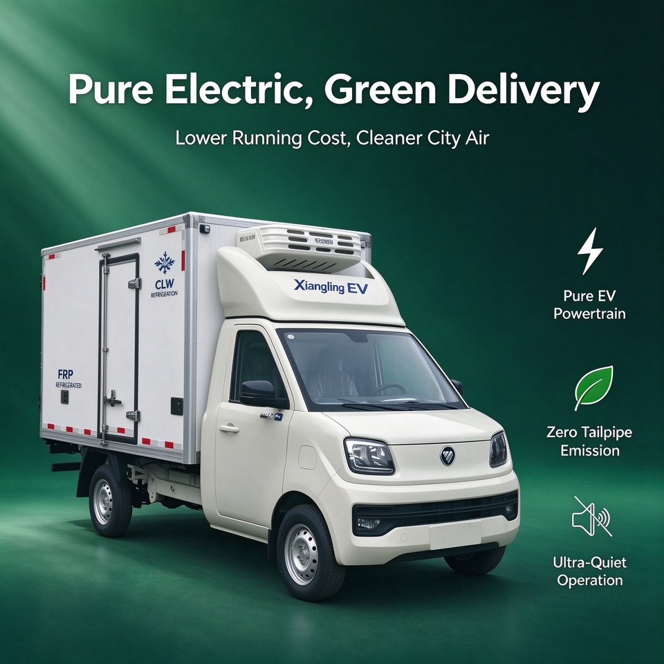 Mini Electric Box Truck Refrigerated Van Small Reefer Cold Delivery ...