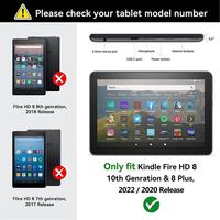Accessoires pour Kindle antichoc, étui pour Kindle pour enfants en mousse EVA avec béquille, coque légère pour tablette pour Kindle Fire HD 8