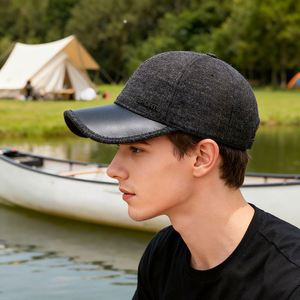 Nouvelle Arrivée 2025 – Casquette de Baseball Épaisse et Chaude en Cuir PU pour Hommes – Idéale pour l'Hiver et les Activités de Plein Air - Product Image 5