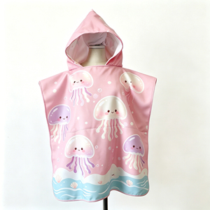 Serviette <span class=keywords><strong>de</strong></span> bain à capuche pour enfants, personnalisée, douce, absorbante, imprimée, pour la <span class=keywords><strong>plage</strong></span>, le surf et la natation, en tissu éponge - Product Image 3
