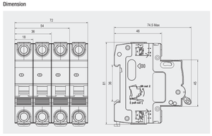 光伏光伏系统用QJC 2P DC 600V太阳能迷你断路器电池开关125A 100A DC <span class=keywords><strong>MCB</strong></span> - Product Image 5