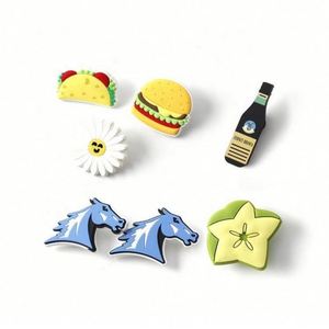 2023 Hot Summer Beach Pvc Soft Rubber Shoes Flower Buckle Hole Shoes Decoration <b>Clogs</b> Charm Accessories Shoe - Product Image 1