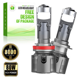 Y7-1 Nuevo Mini Faro <span class=keywords><strong>LED</strong></span> para Scooter y Bicicleta Eléctrica, 80W 8000LM, Casquillo H4 HS1, Proyector de Alto Brillo, Bombilla para Motocicleta - Product Image 1